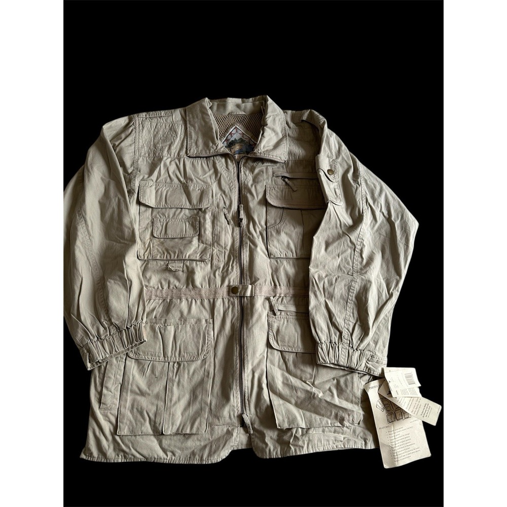 NWT Trail designs men's khaki photo journalist Fishing jacket men's Medium